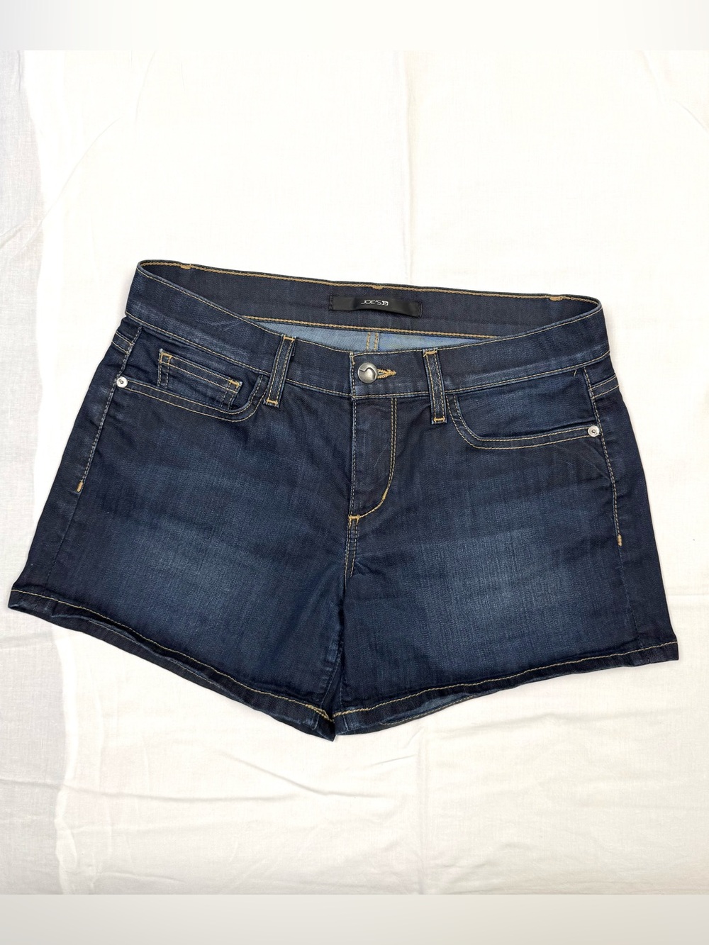 Joe's Jeans Jeanette Denim Shorts Size 27 Dark Wash Mid Rise Stretch Shorts